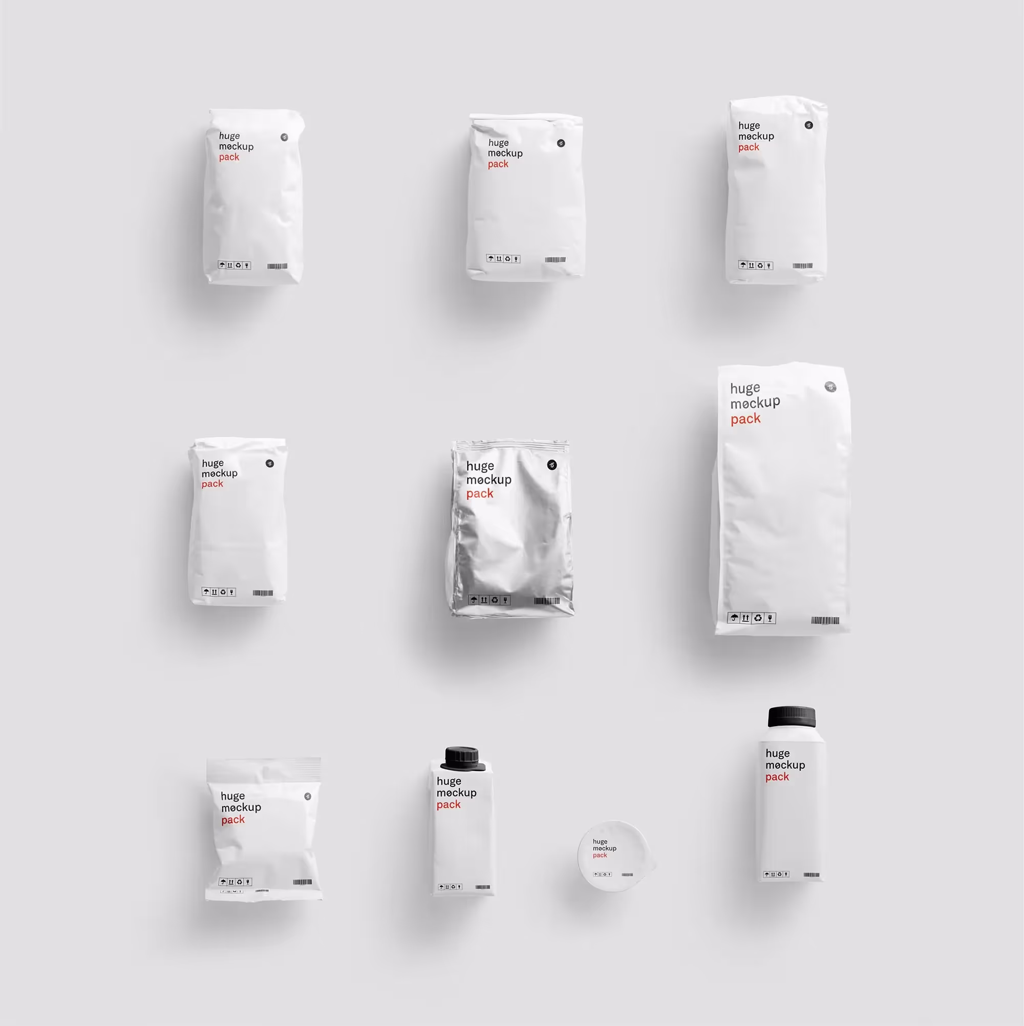 Food Packages Mockups | Available on ls.graphics