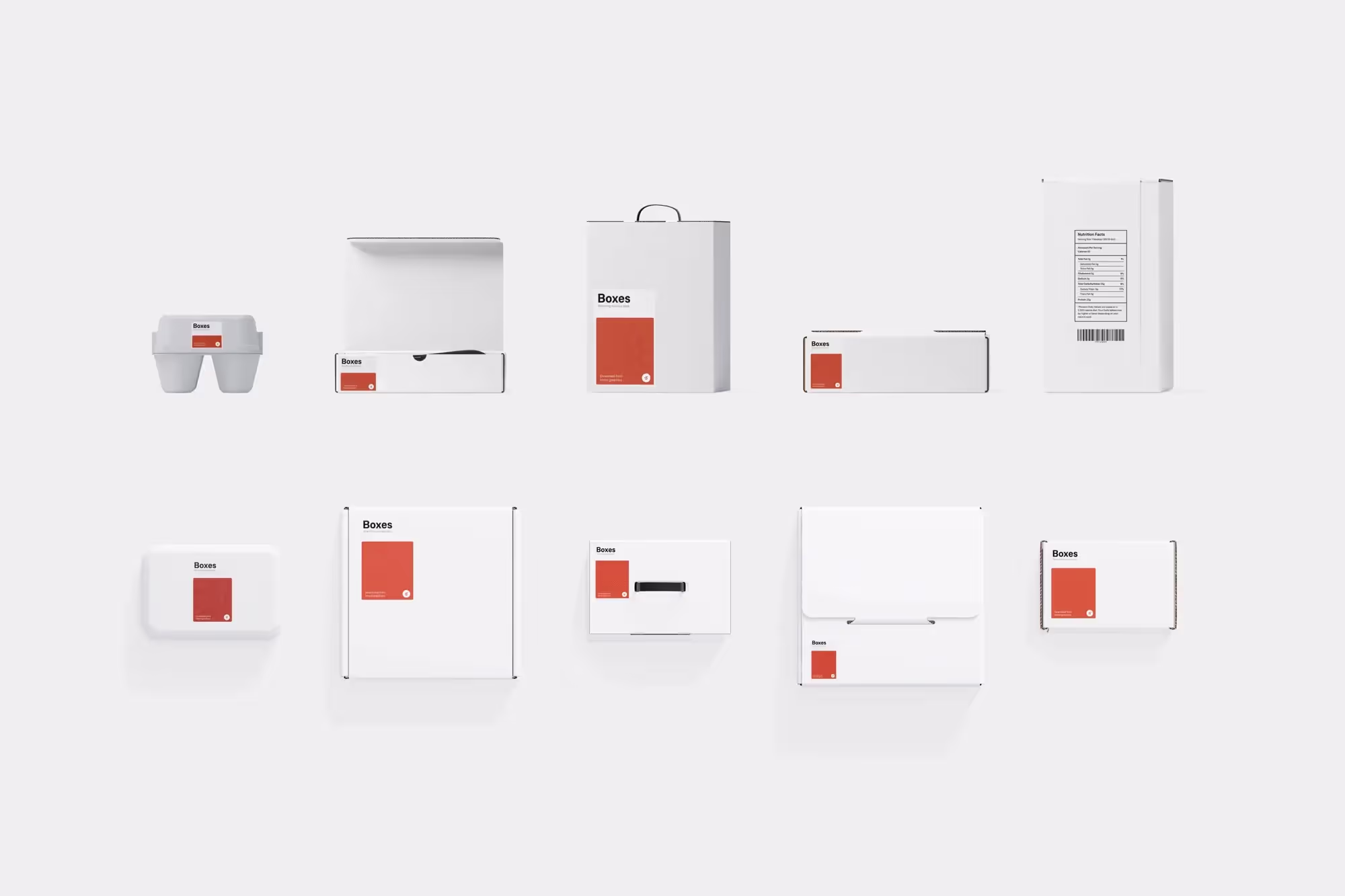 Painted Box Mockups | High Quality Asset