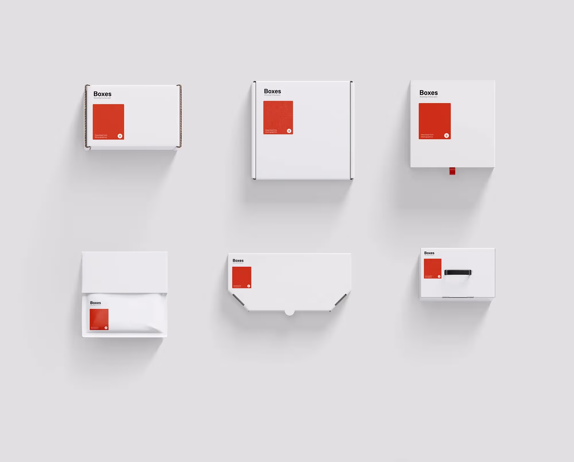 Painted Box Mockups | Available on ls.graphics