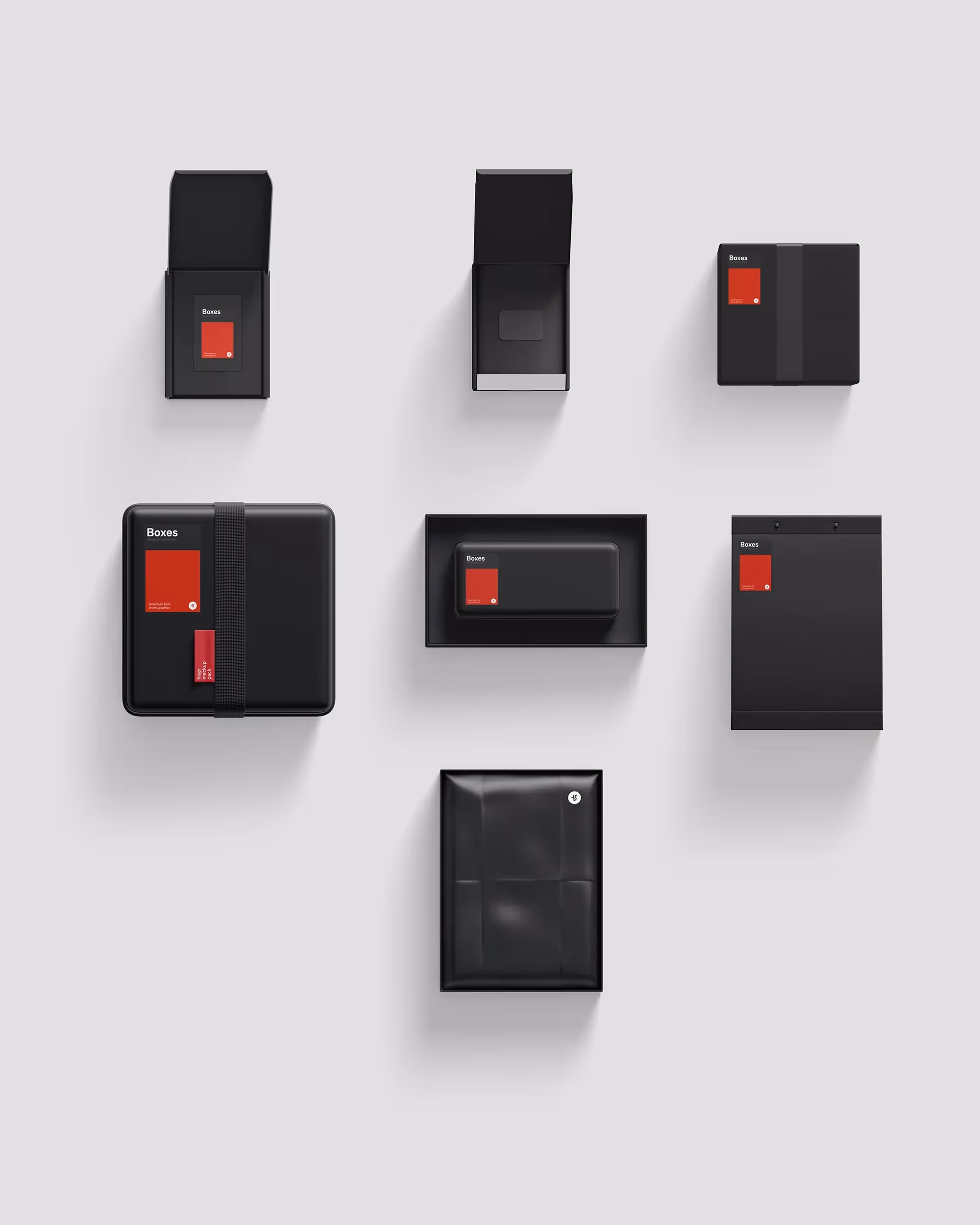Painted Box Mockups | Available on ls.graphics