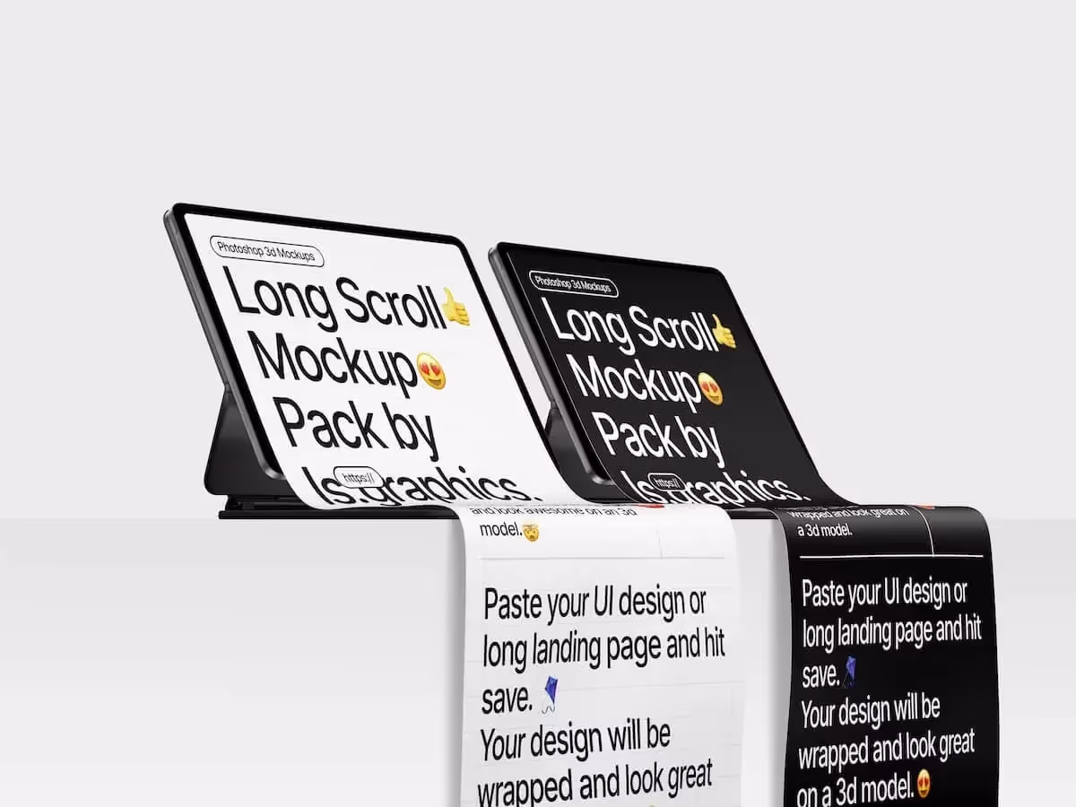 Long Scroll Mockups | Available on ls.graphics