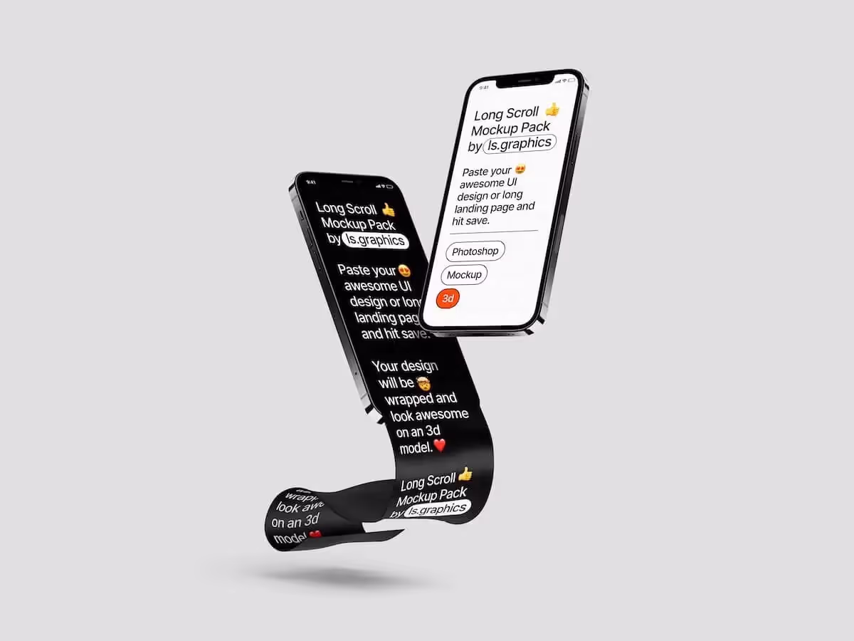 Long Scroll Mockups | High Quality Asset