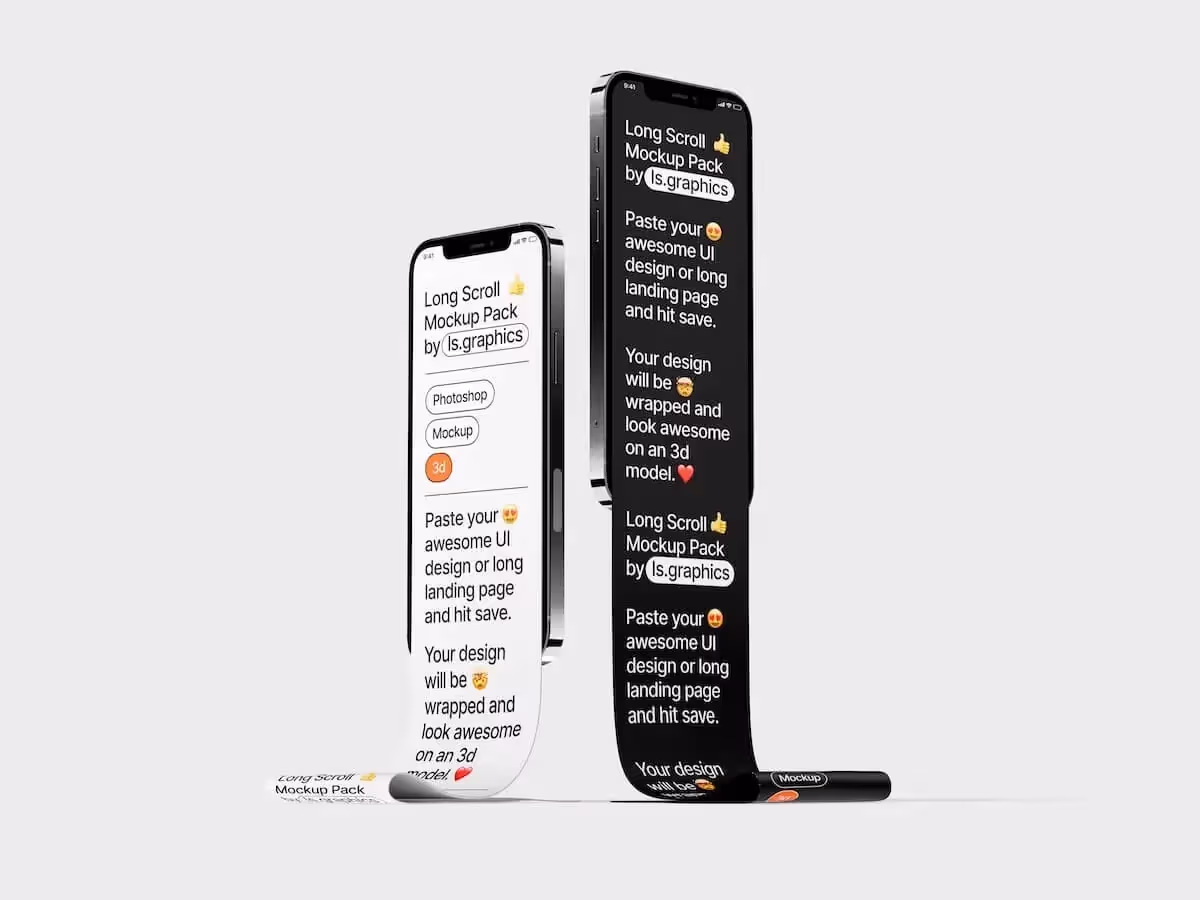 Long Scroll Mockups | Pro Designer Pack
