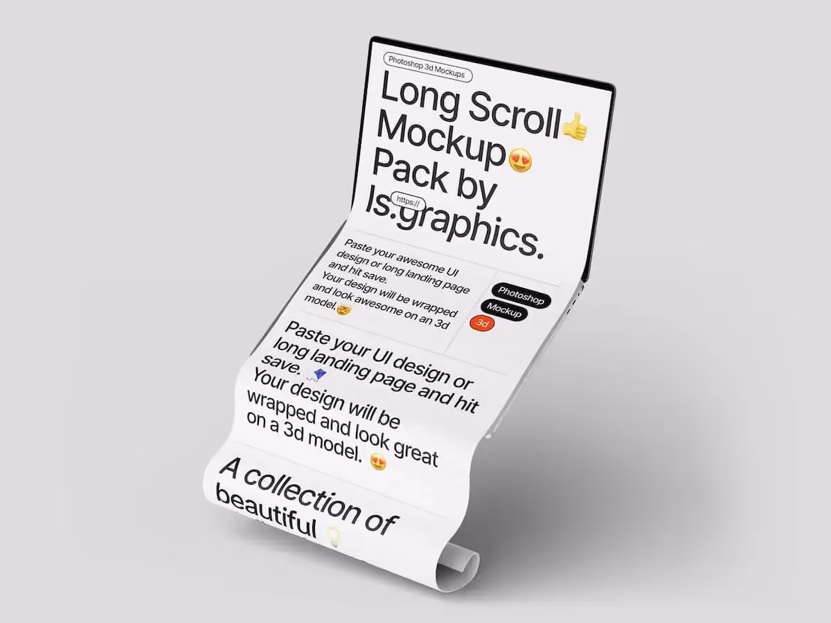 Long Scroll Mockups | High Quality Asset