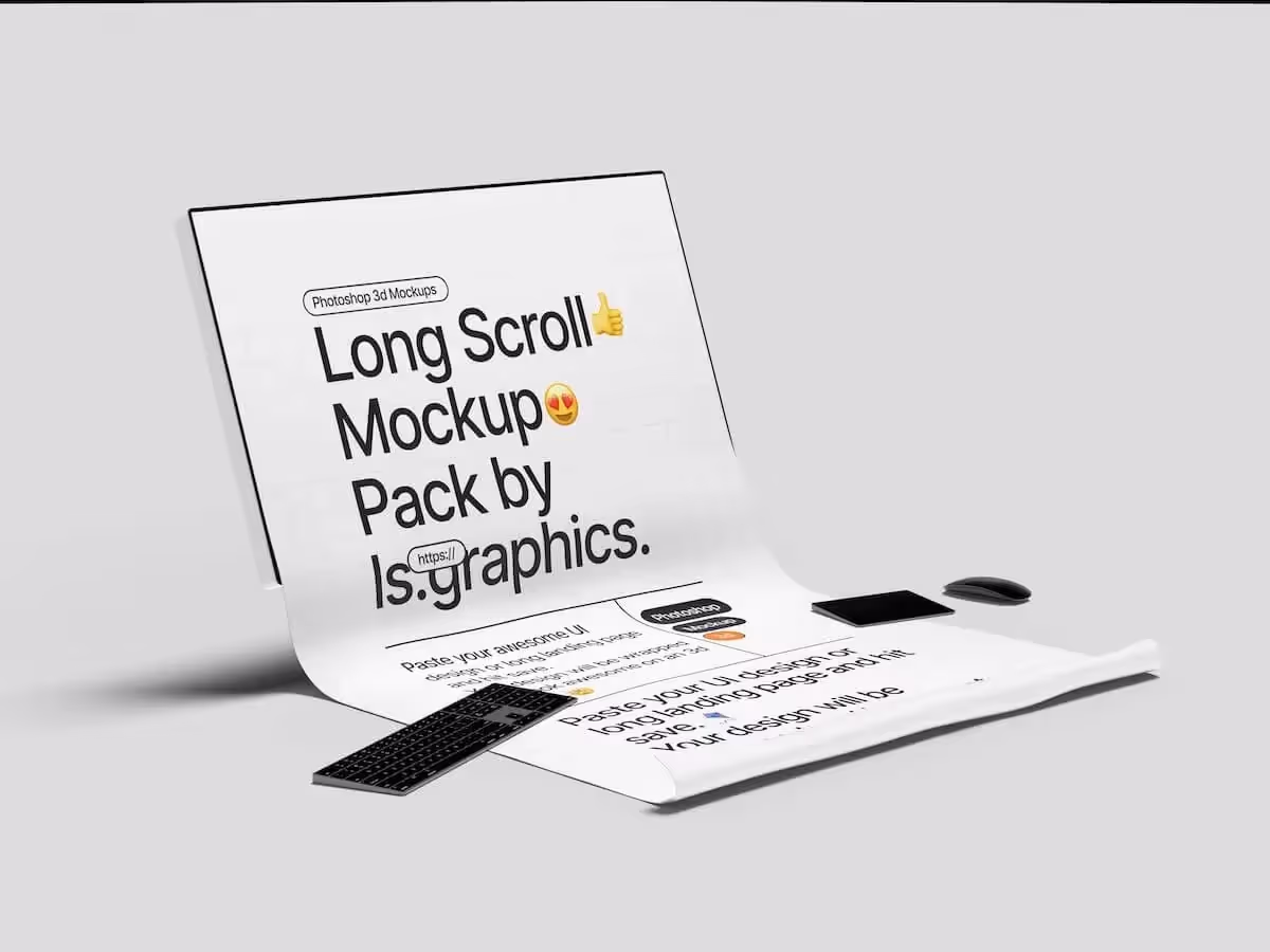 Long Scroll Mockups | Commercial License Ready