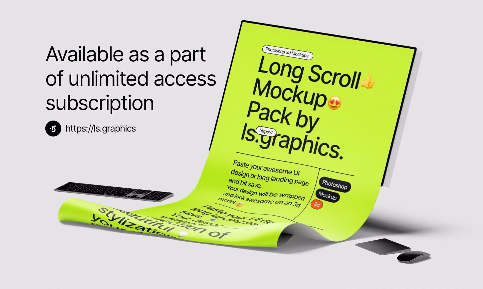 Long Scroll Mockups | Available on ls.graphics