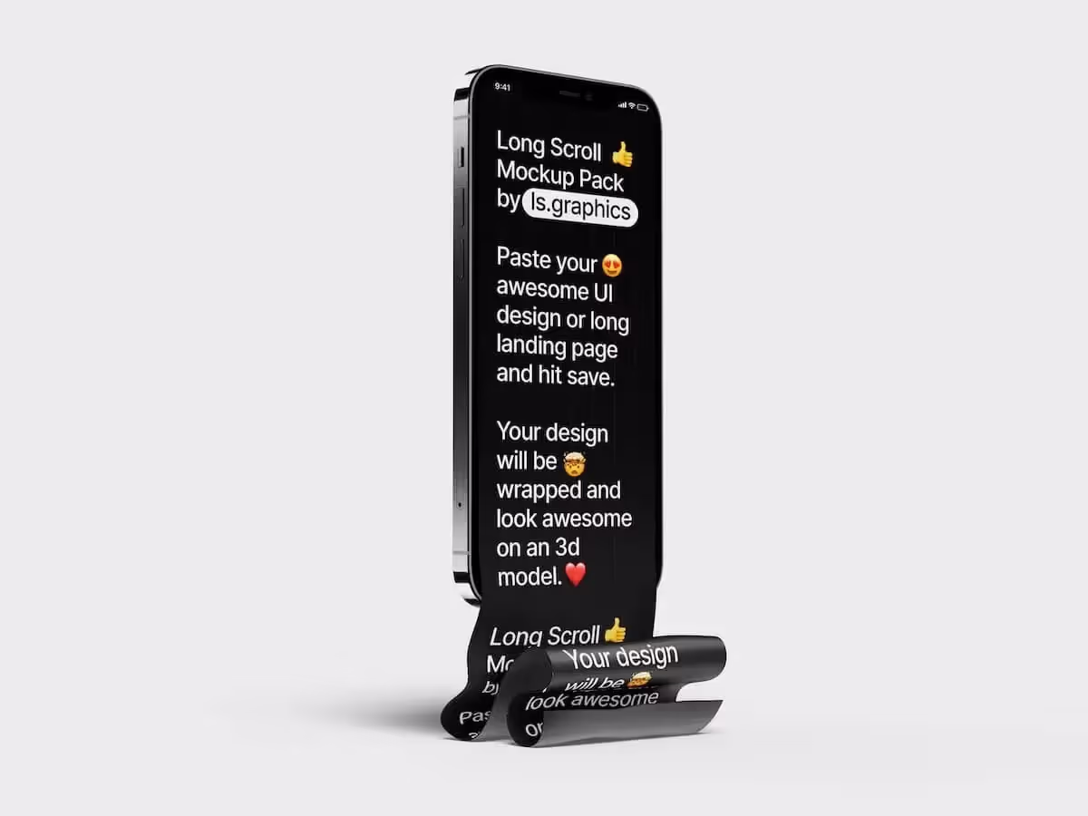 Long Scroll Mockups | Available on ls.graphics