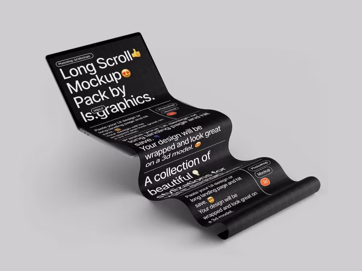 Long Scroll Mockups | High Quality Asset