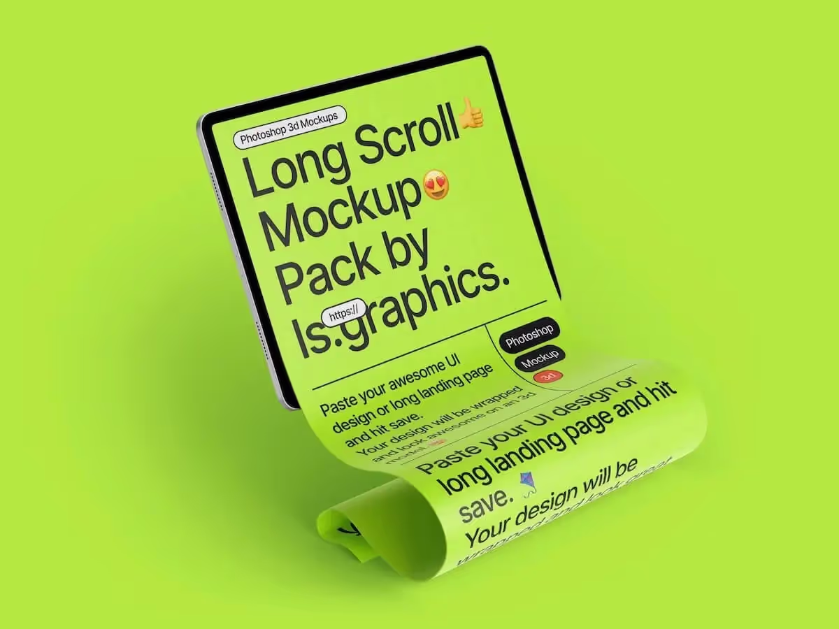 Long Scroll Mockups | Professional Template