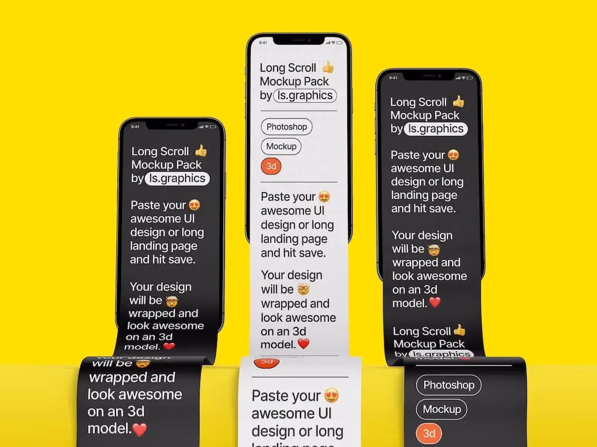 Long Scroll Mockups | Professional Template