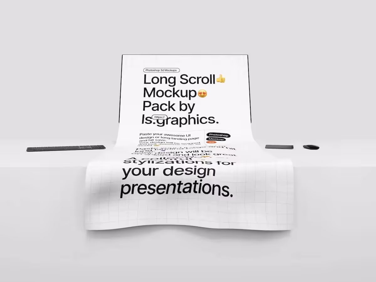 Long Scroll Mockups | Commercial License Ready