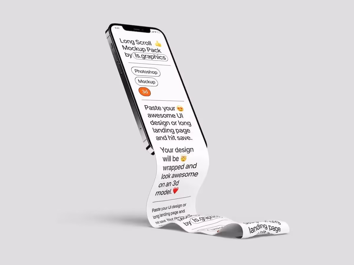 Long Scroll Mockups | High Quality Asset