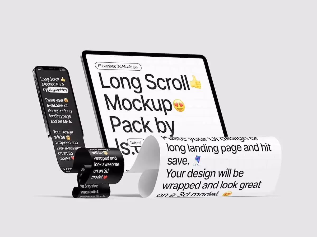 Long Scroll Mockups | Pro Design Resource