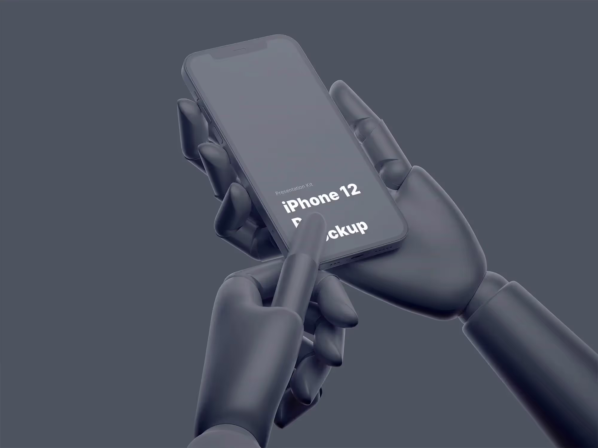 Wooden Hands iPhone 12 Pro Mockups | Available on ls.graphics