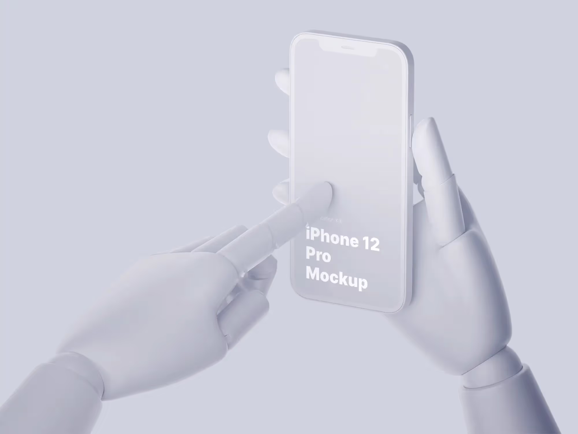 Wooden Hands iPhone 12 Pro Mockups | Full Resolution File
