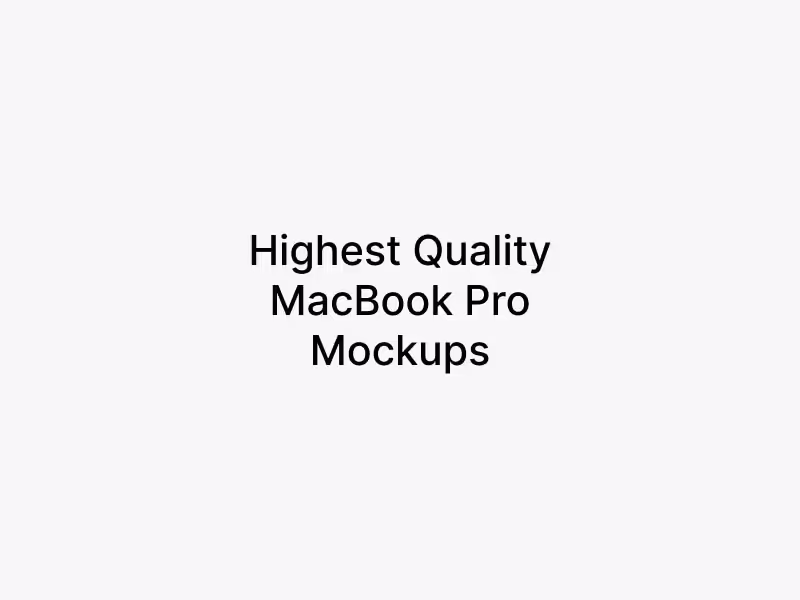 MacBook Pro 16 inch Mockups | High Quality Asset