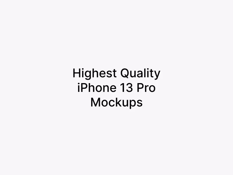 iPhone 13 Pro Mockups | Pro Design Resource