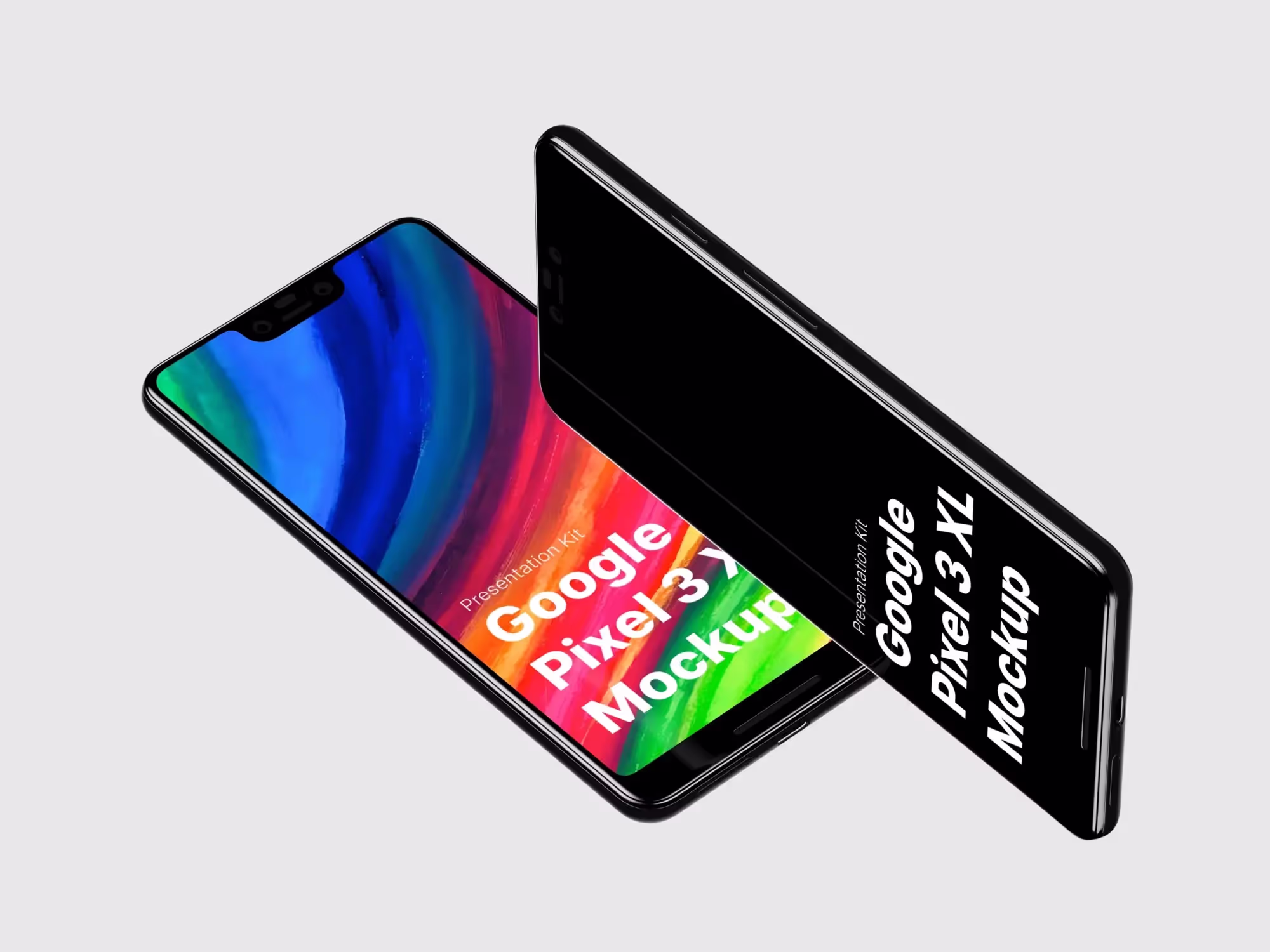 Google Pixel 3, Google Pixel 3 XL Mockups | Pro Designer Pack