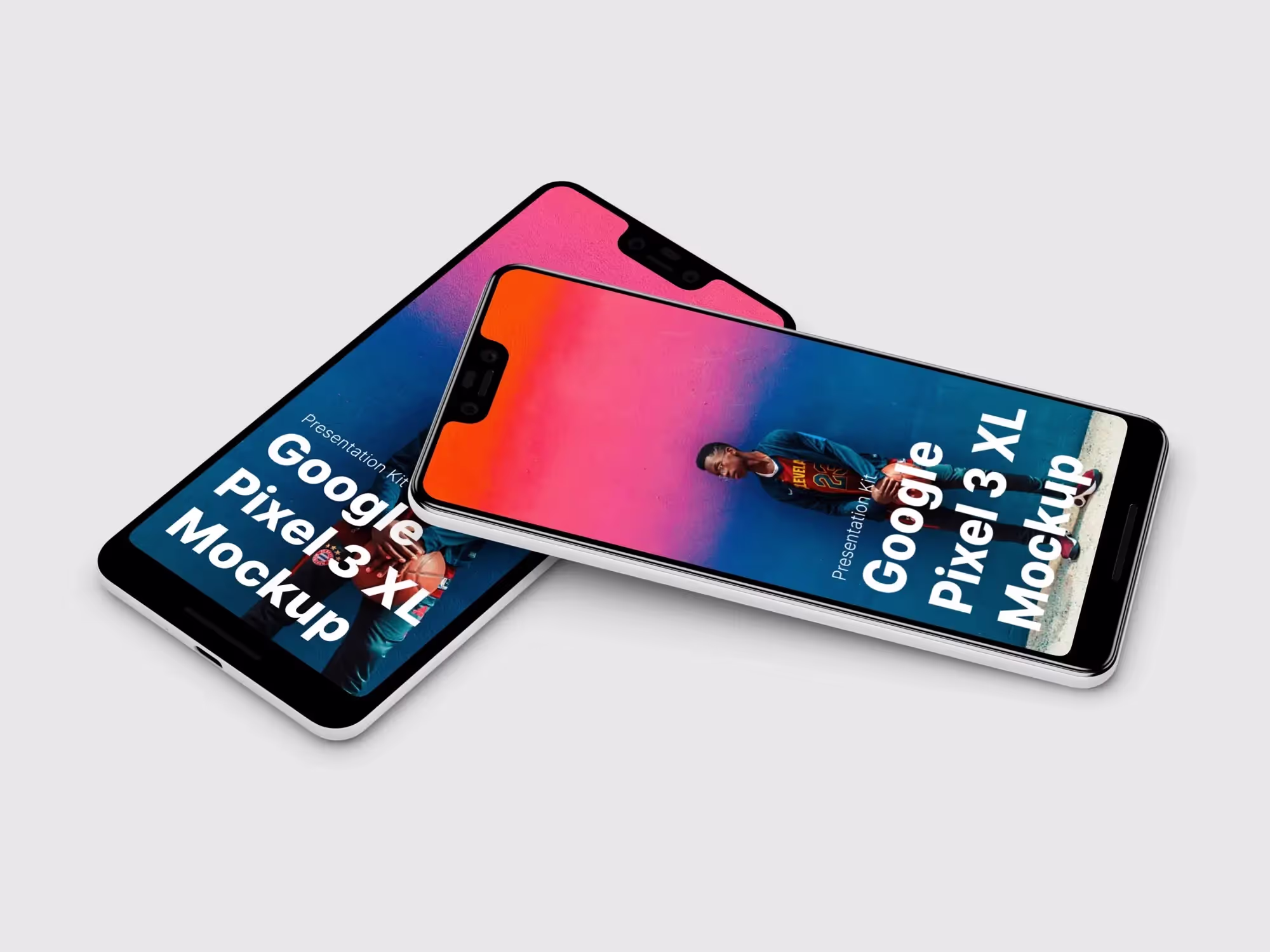 Google Pixel 3, Google Pixel 3 XL Mockups | Premium Download Ready
