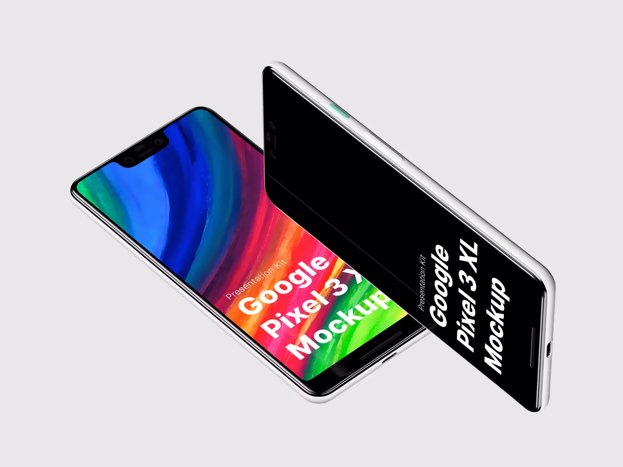 Google Pixel 3, Google Pixel 3 XL Mockups | High Quality Asset