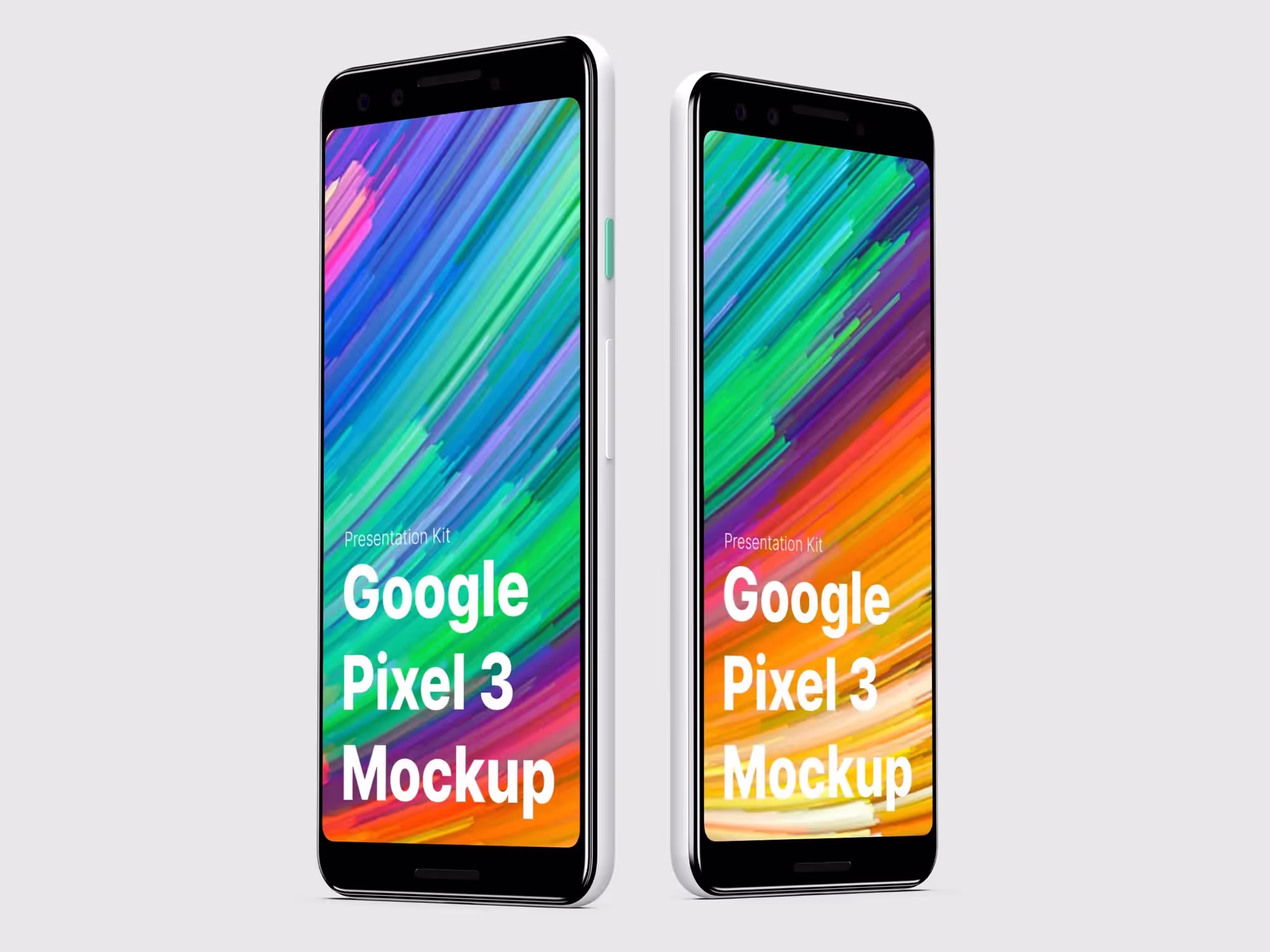 Google Pixel 3, Google Pixel 3 XL Mockups | Premium Download Ready