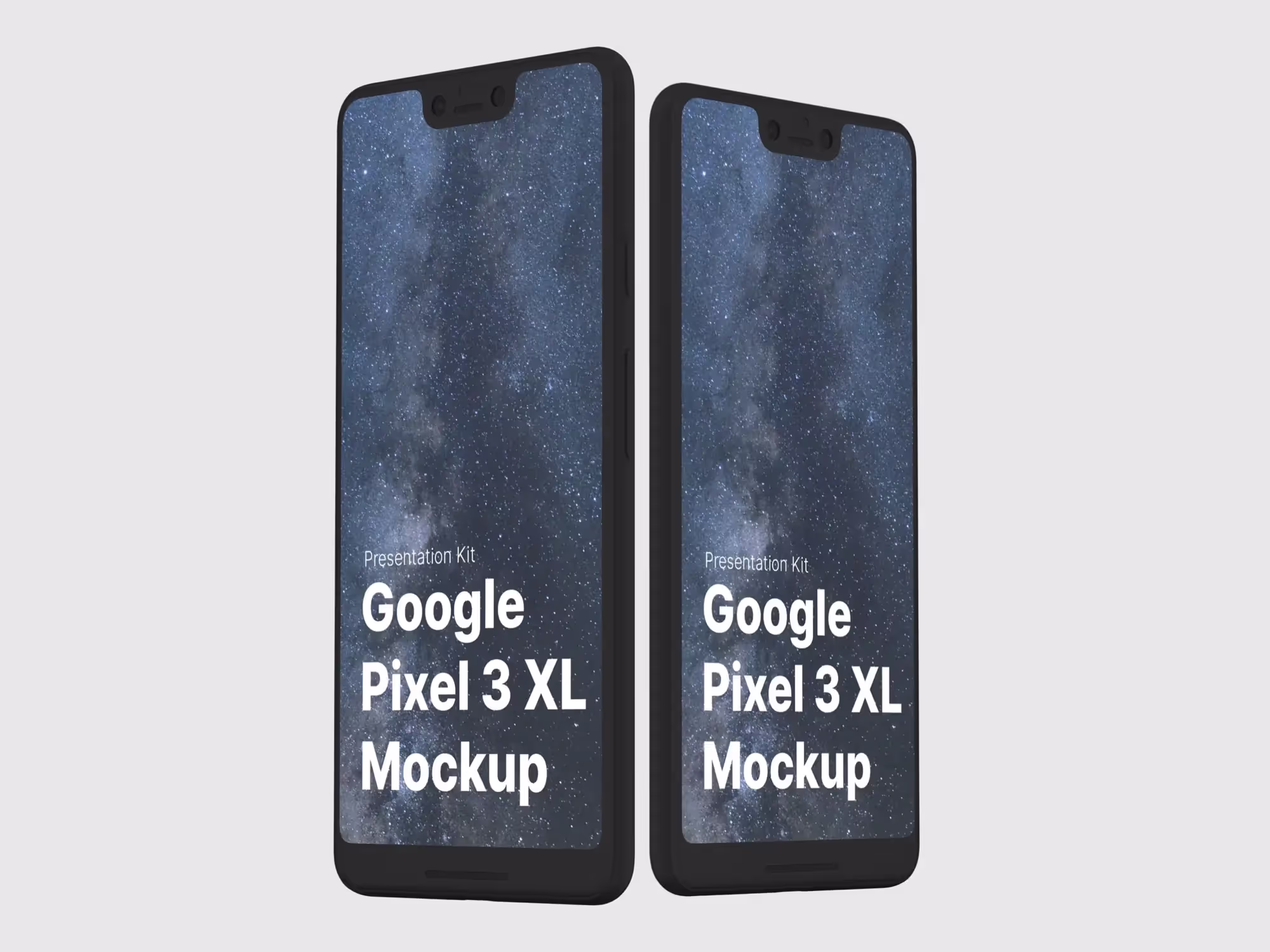Google Pixel 3, Google Pixel 3 XL Mockups | Professional Template