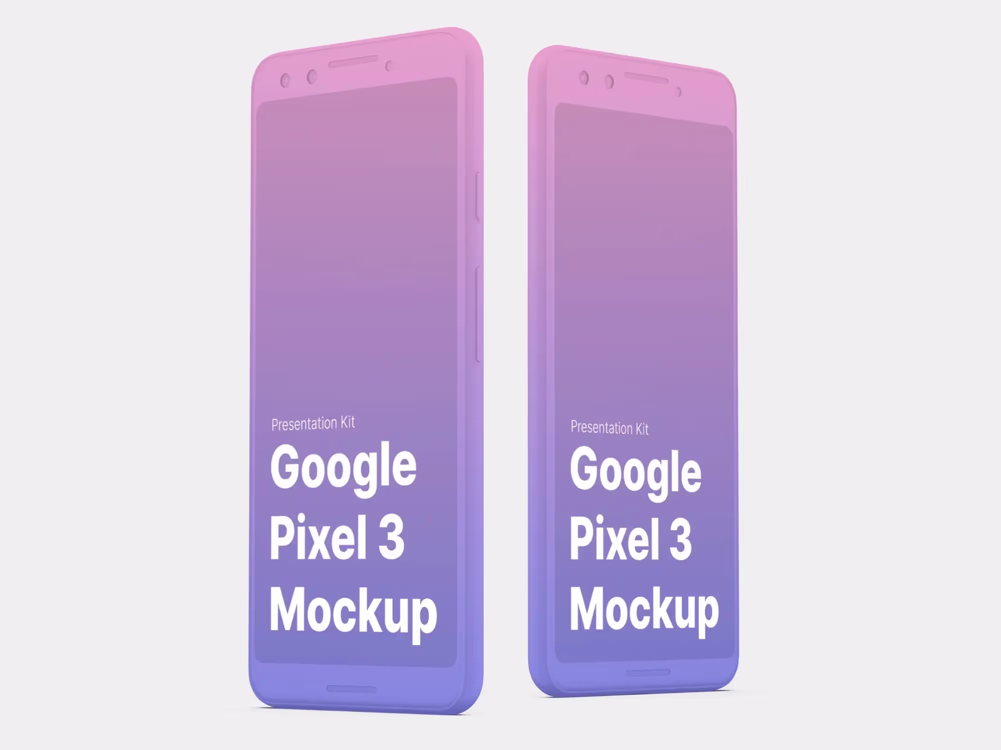 Google Pixel 3, Google Pixel 3 XL Mockups | Pro Designer Pack