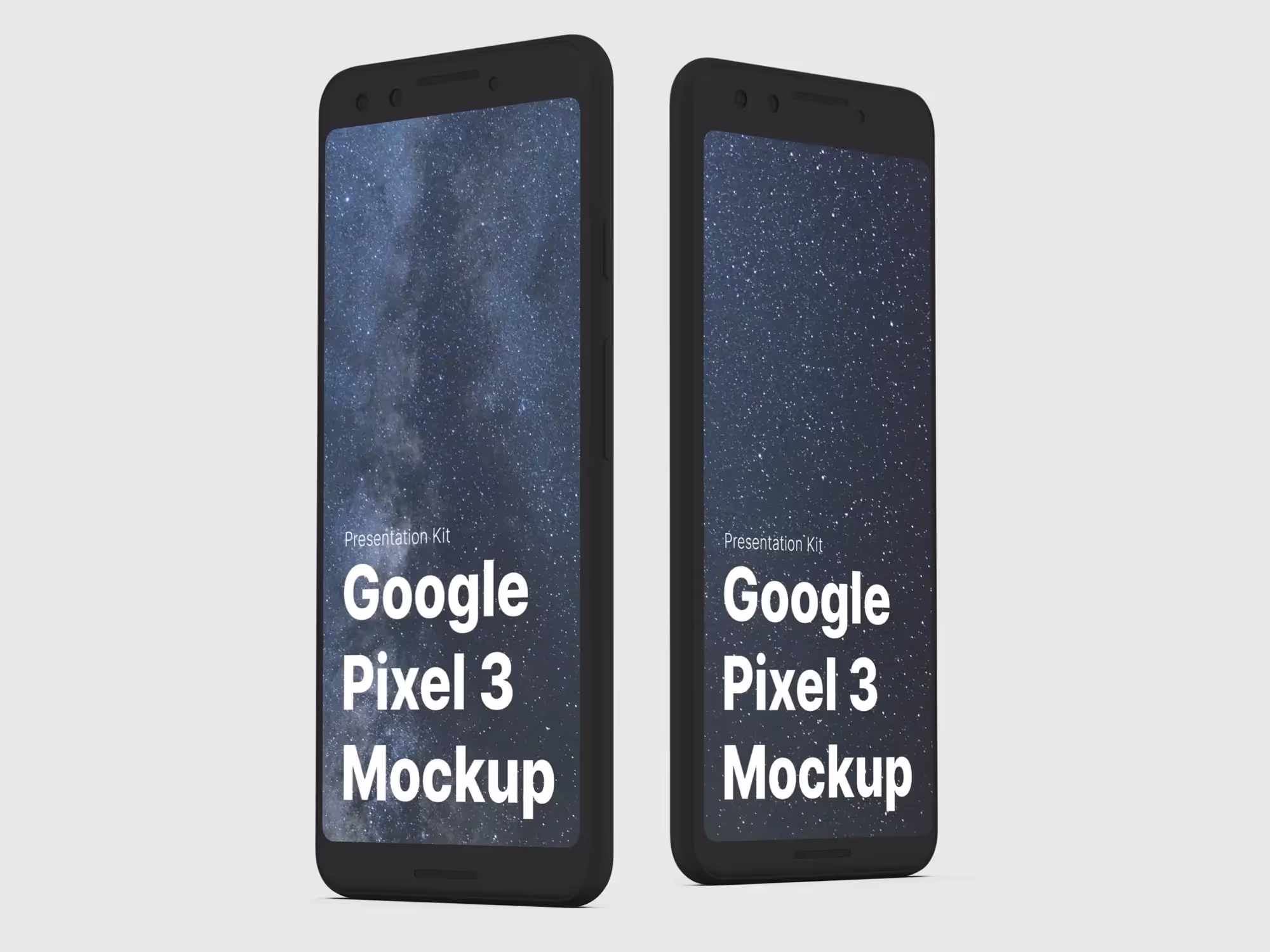 Google Pixel 3, Google Pixel 3 XL Mockups | Professional Template