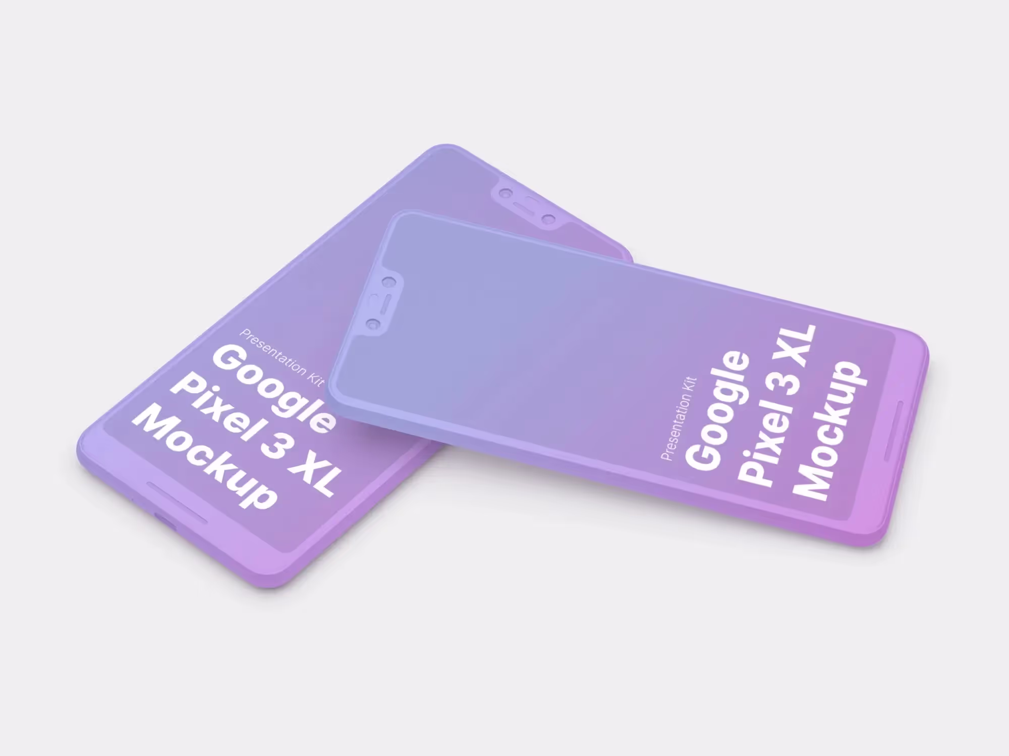 Google Pixel 3, Google Pixel 3 XL Mockups | High Quality Asset