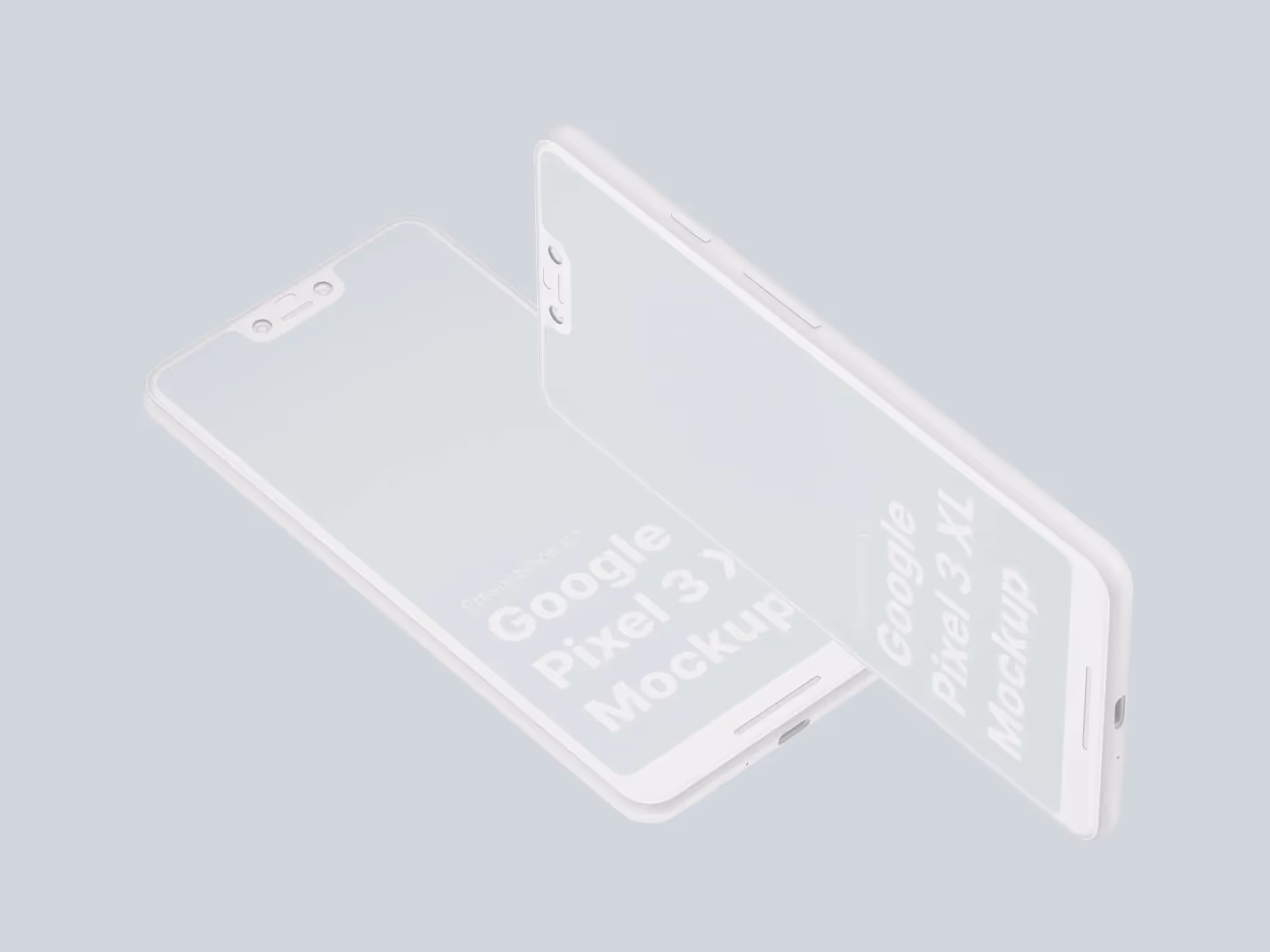 Google Pixel 3, Google Pixel 3 XL Mockups | Best Seller Template