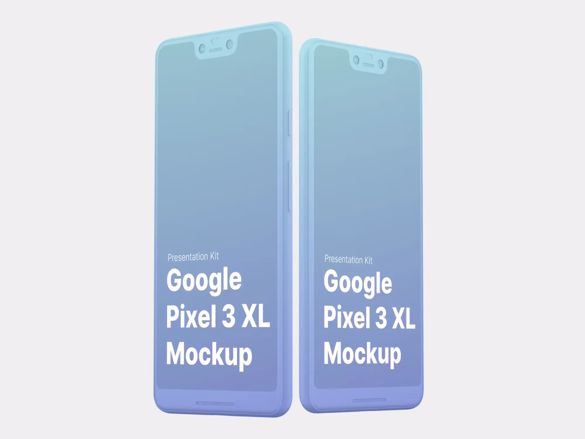 Google Pixel 3, Google Pixel 3 XL Mockups | Full Resolution File