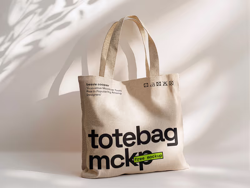 Free Fabric Tote Bag Mockup