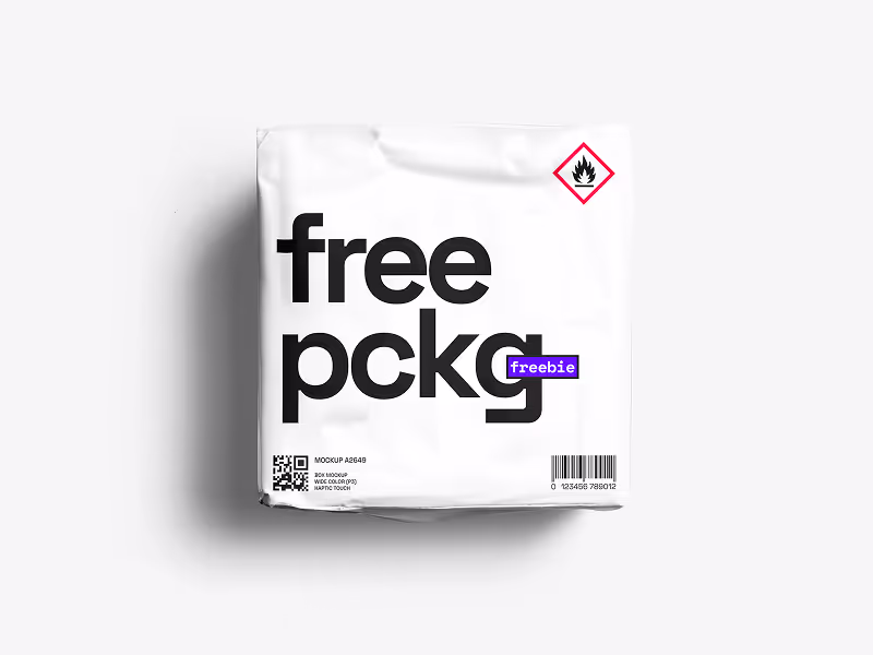 Free Parcel Box Mockup