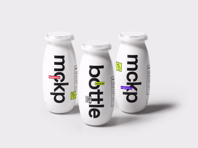 Yogurt Bottle Mockups