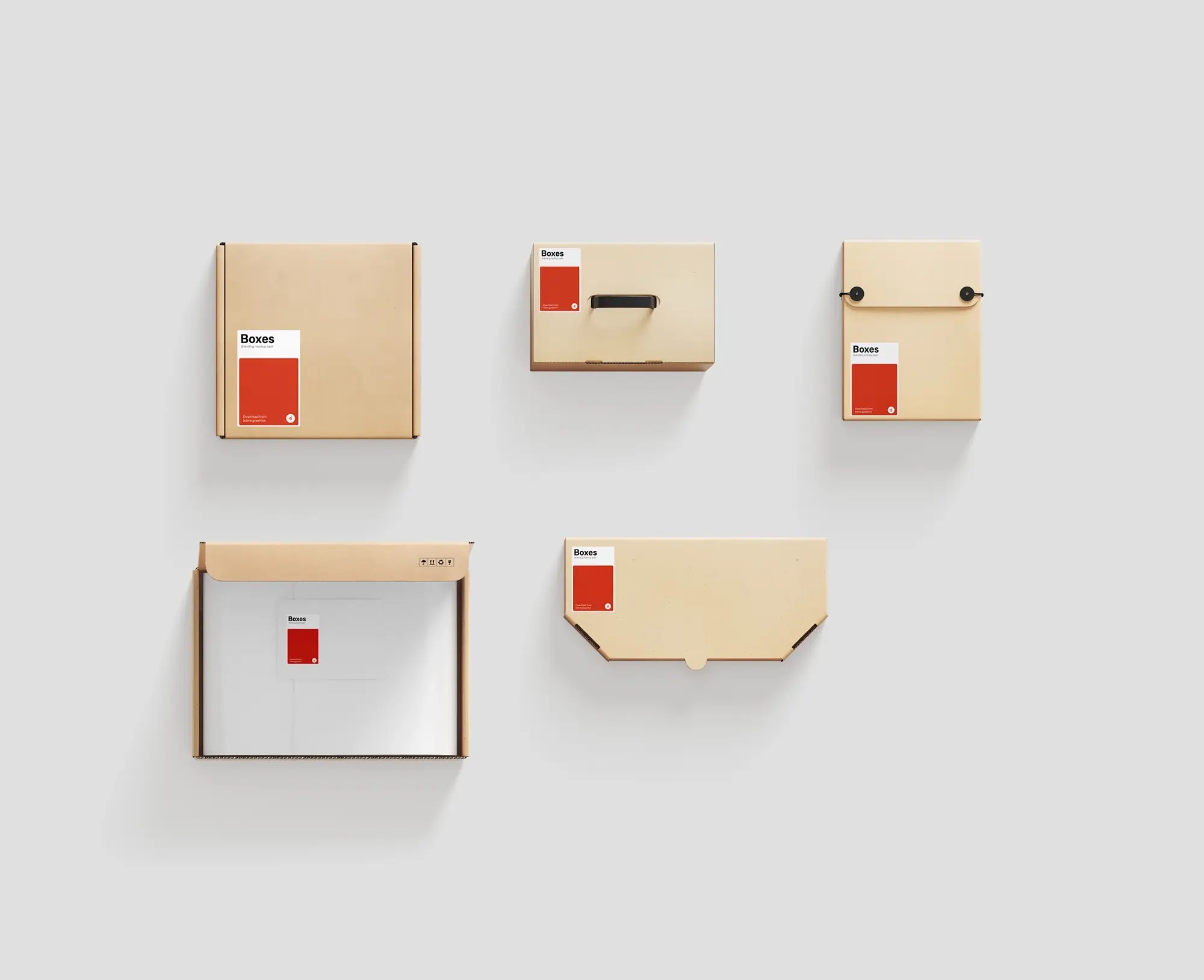 Kraft Box Mockups | Commercial License Ready