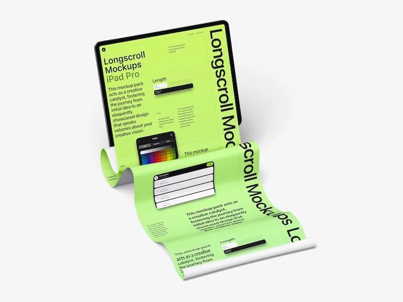 iPad and iPhone Longscroll Mockups