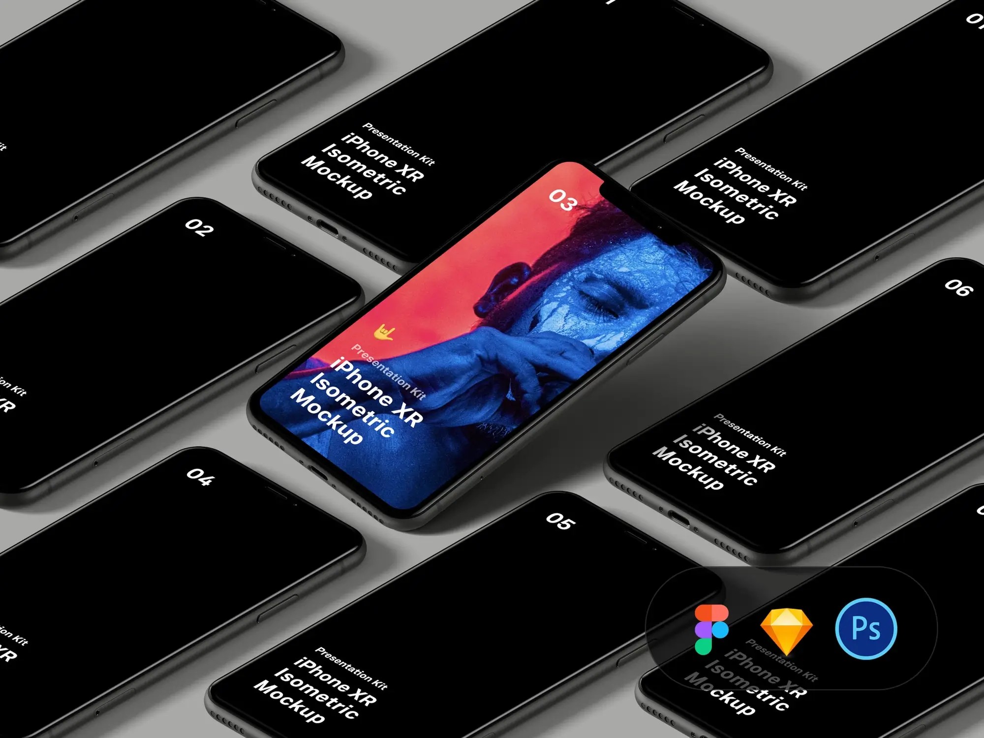 Free Isometric iPhone XR Mockup | Pro Design Resource