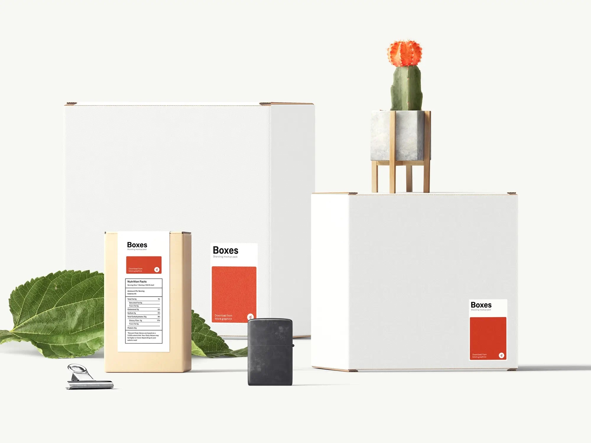 Free Beautiful Boxes Mockup Scene | Professional Template