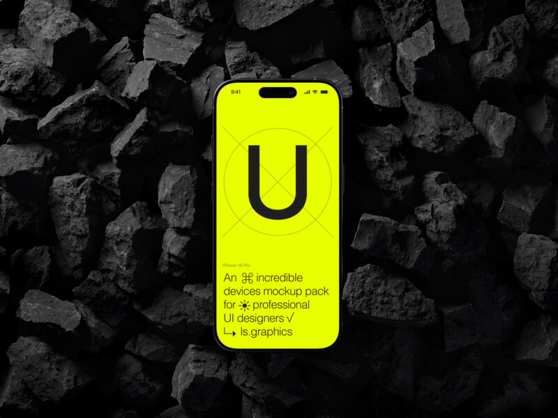 U-Mockups: iPhone 16 Pro, Scene 07