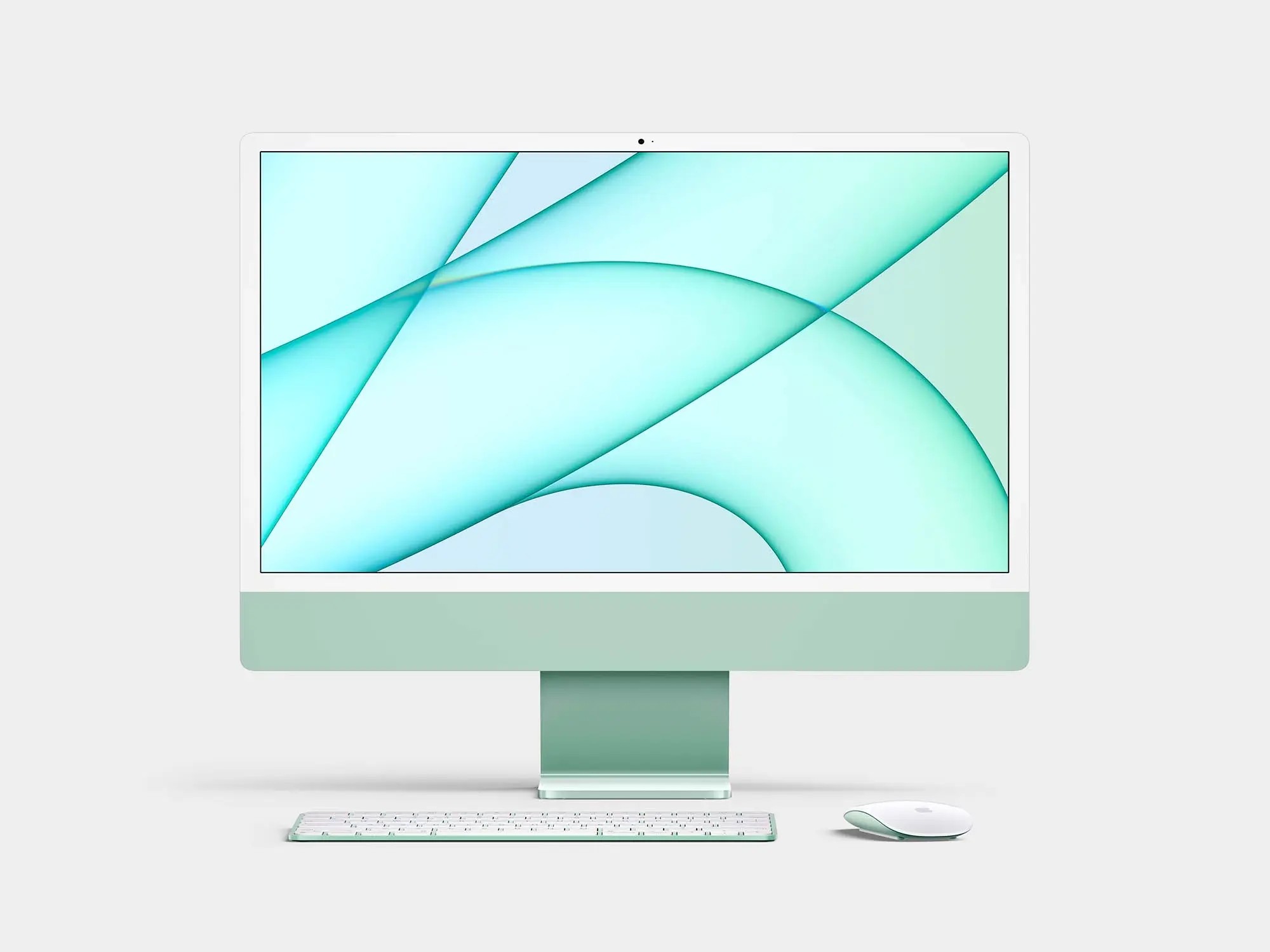 Free iMac 24-inch (2021) Mockup | Commercial License Ready