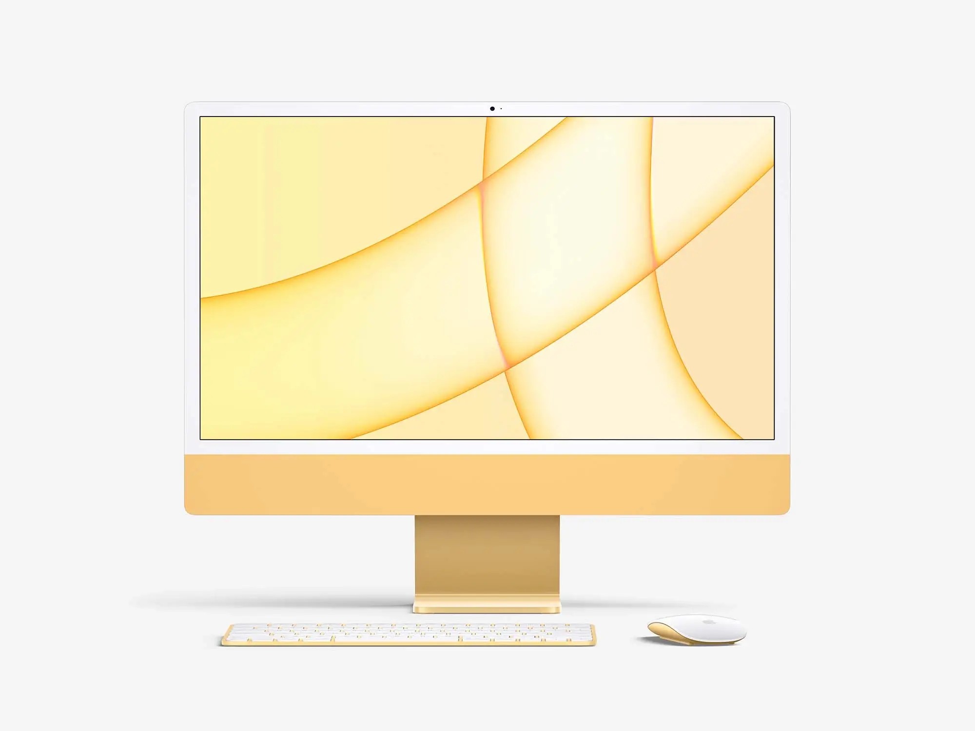 Free iMac 24-inch (2021) Mockup | Full Resolution File