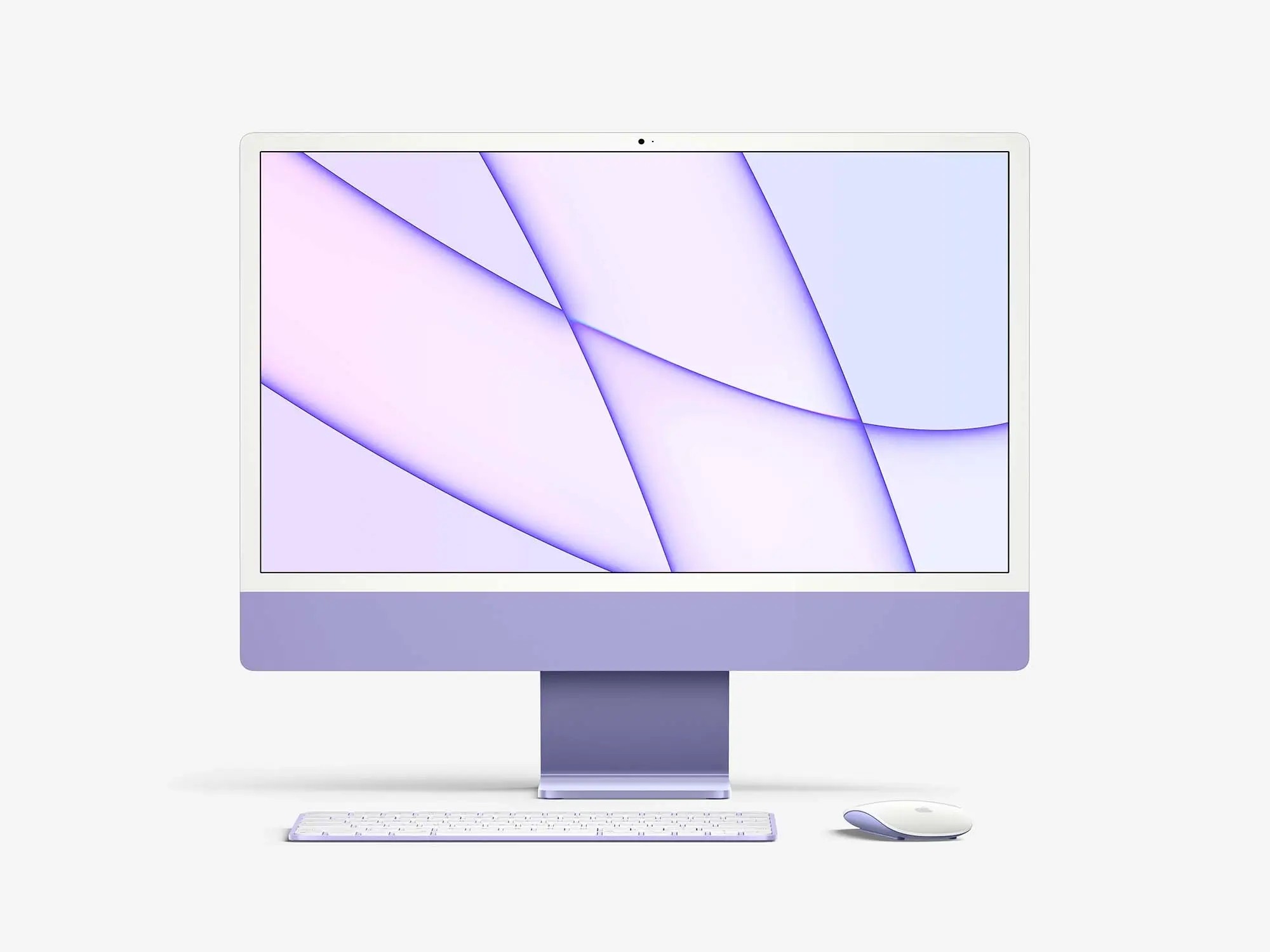 Free iMac 24-inch (2021) Mockup | Available on ls.graphics