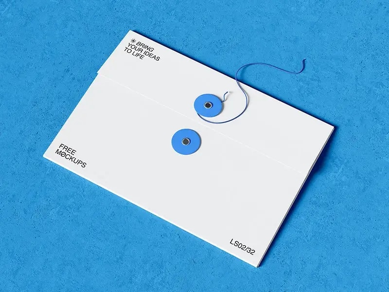 Free String Tie Envelope Mockup