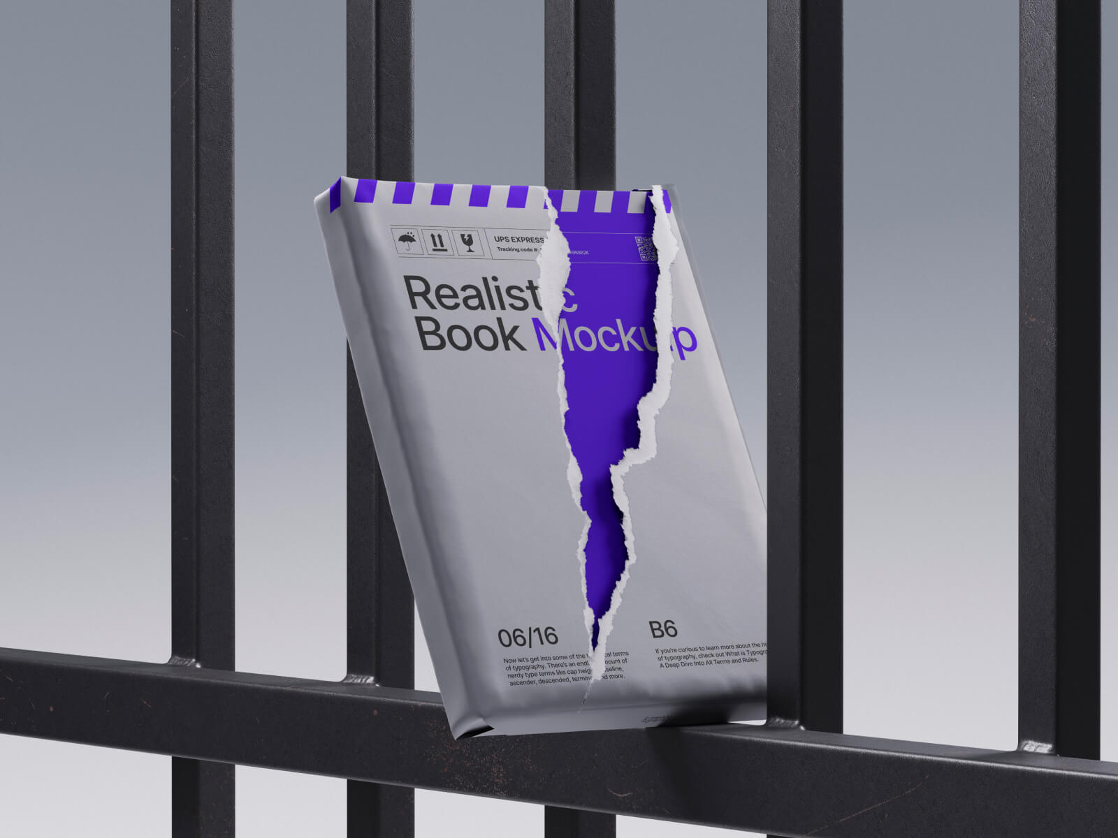 Free Torn Book Cover Mockup