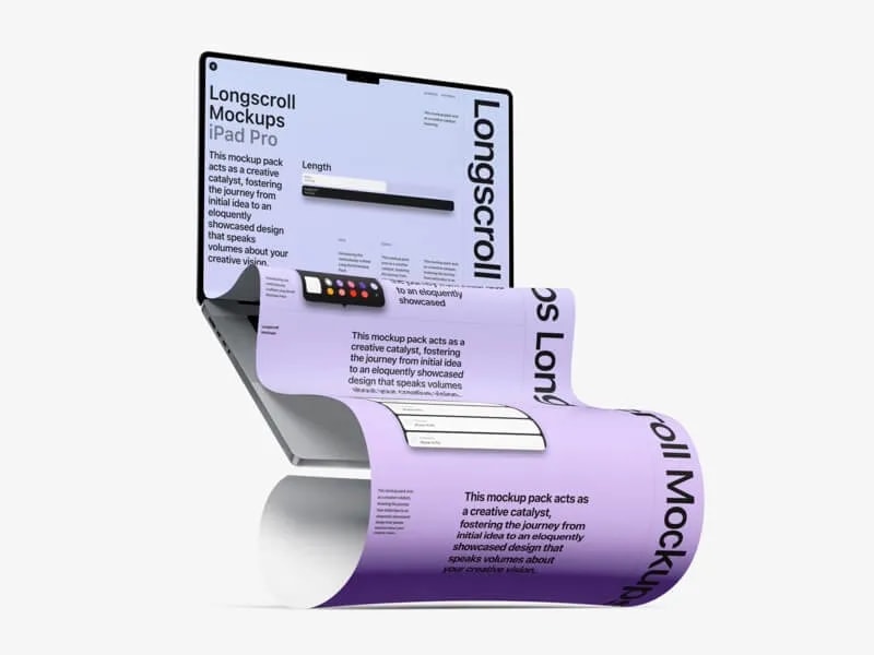 MacBook 16 Pro Longscroll Mockups, 01
