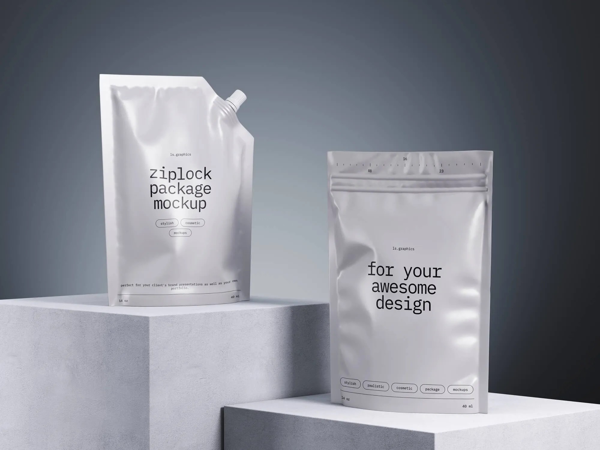 Cosmetic Mockups - Kaolin Cosmetic Mockups | Top Selling Mockup