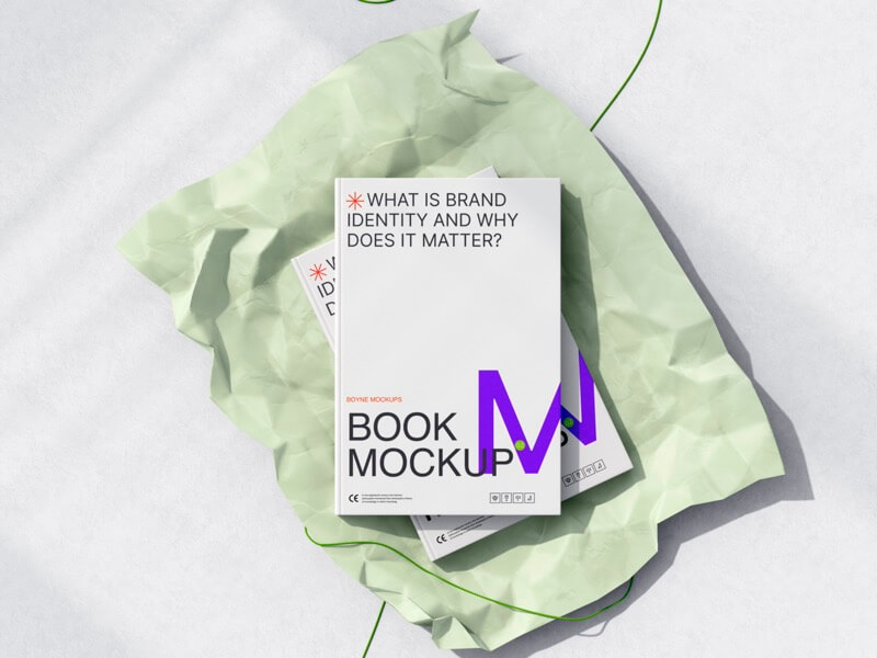 Boyne, Book Mockups in Top View, US, 05