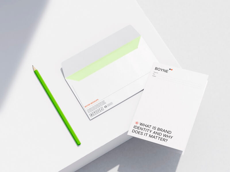 Boyne, Envelope Mockup and Folder Mockup, US, 04