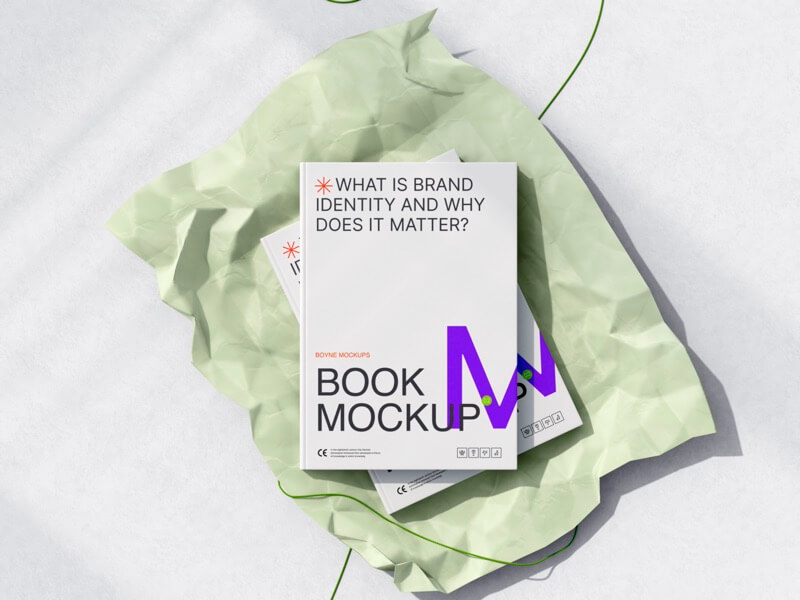Boyne, Premium Quality Book Mockups in Top View, EU, 05