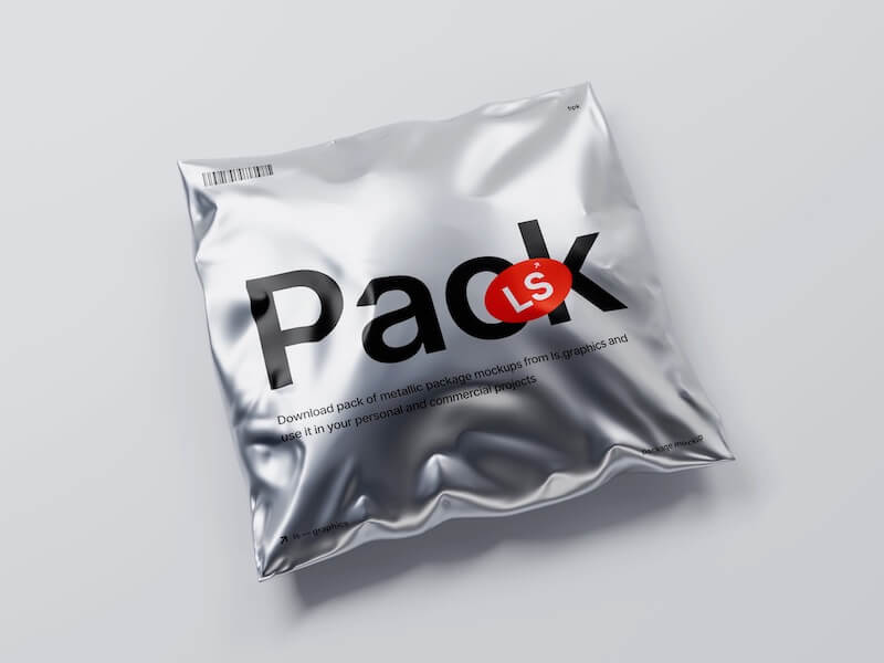 Metallic Packaging Mockup, 01